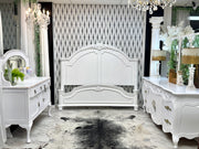 King size bed w/wood rails