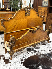 French Provincial Louis XIV full bed w/rails