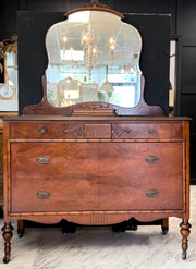 Vintage dresser on casters 