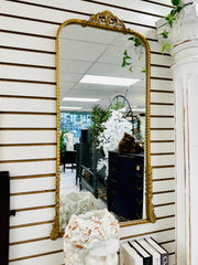 Antique style arch mirror