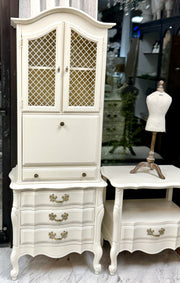 Slender vintage French Provincial secretary 