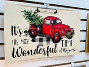 Red truck print