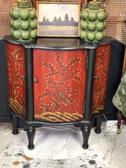 Vintage style half-moon cabinet