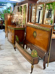 Vintage French bedroom set on casters ￼