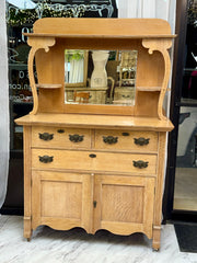Antique buffet on casters w/hutch