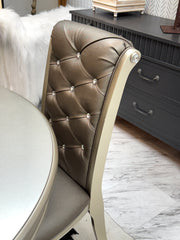 Modern Silver table & 4 chairs