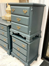 Pair of midnight blue nightstands (2)