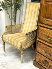 Louis XVI high back arm chair