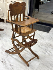 Vintage cane bottom highchair ￼
