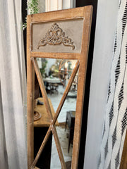 Tall wooden mirror