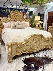 French Provincial King Bed w/rails