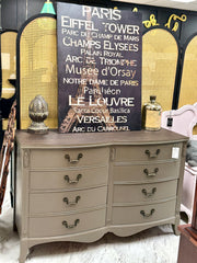 Vintage bow front dresser