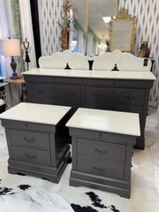 Two-tone nightstand pair (2)