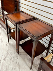 Antique pie top table pair (2)