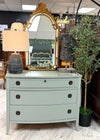 Vintage Hepplewhite-style bow front chest