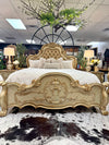 French Provincial King Bed w/rails