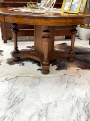 Vintage 54” round dining table