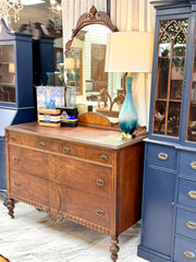 Vintage dresser on casters w/mirror