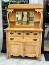 Antique buffet on casters w/hutch