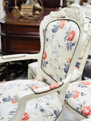 Vintage pedestal table w/6 chairs
