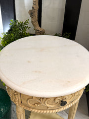 Marble top side table