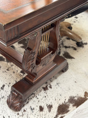 Mahogany Lyre/Harp Writing Desk