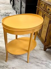 Vintage oval side table
