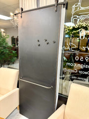 Austin’s iron chalkboard door