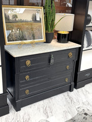 Vintage Eastlake marble-top dresser