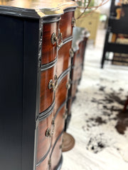 Vintage mahogany two-tone chest