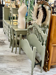 French Provincial twin bed w/rails