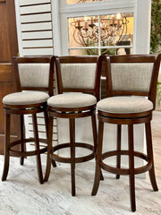 Three bar height barstools (3)￼