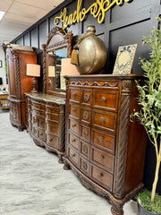 Marble top carved dresser