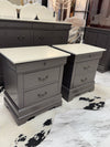 Two-tone nightstand pair (2)