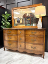 Bassett French Provincial dresser w/mirror