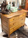Vintage pine serpentine dresser