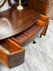 Antique Victorian clawfoot vanity & chair