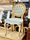 French Provincial chair w/tufted back