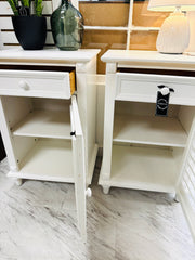 Pair of white nightstands/side tables