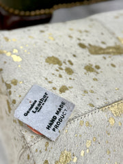New cowhide leather stool (ea.)