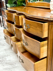 Bassett French Provincial dresser w/mirror
