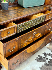 Antique carved wood bedroom set ￼