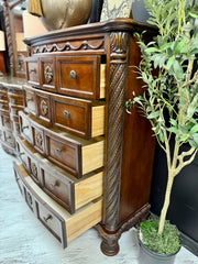 Carved chest of drawers