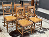 (5) Vintage cane-bottom chairs