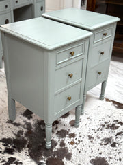 Pair of vintage blue nightstands