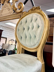 French Provincial chair w/tufted back