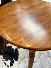 Vintage round side table w/removable glass top