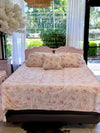 Vintage French Provincial queen headboard w/rails