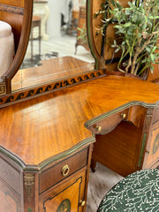 Antique Jacobean double twin bedroom set w/rails ￼