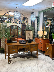 Carved wood desk